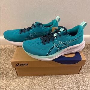 Asics Teal and Navy Lightweight Running Shoes